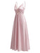 Rosa 1930er Uni Spitze Satin Nachthemd