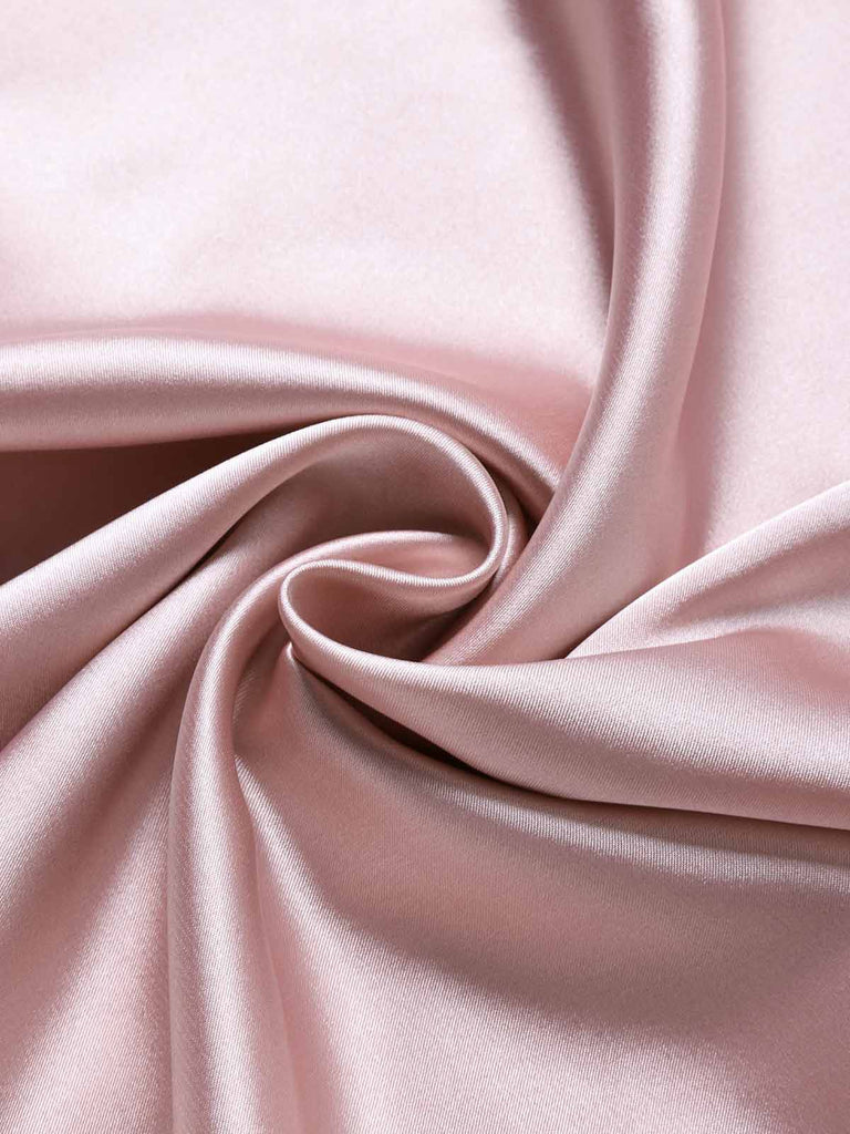 Rosa 1930er Uni Spitze Satin Nachthemd