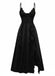 50er Satin-Nachtkleid mit Spitze und Spaghettiträgern
