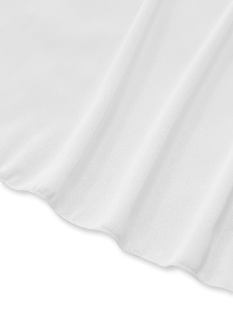 50er Satin-Nachtkleid mit Spitze und Spaghettiträgern