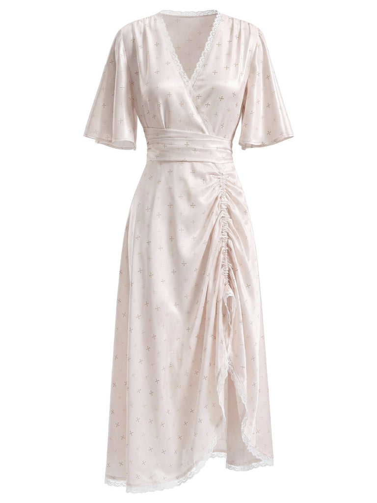 [Pre-Sale] Cream Color 1950s Floral Lace Nightgown 6