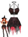 80er Gothic Dessous-Set mit Neckholder