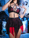80er Gothic Dessous-Set mit Neckholder