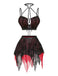 80er Gothic Dessous-Set mit Neckholder