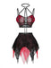 80er Gothic Dessous-Set mit Neckholder