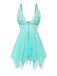 80er Babydoll-Negligé mit Spitze und V-Ausschnitt