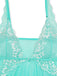 80er Babydoll-Negligé mit Spitze und V-Ausschnitt