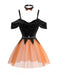 80er Cold-Shoulder Halloween Dessous-Set