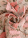 Rosa 40er Nachthemd mit Spaghettiträger und Blumen