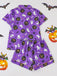 50er Geister-Kürbis-Print Pyjama-Set mit Oberteil & Shorts