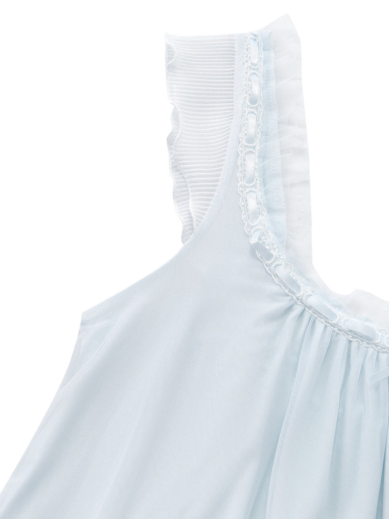 30er Cami-Pyjama-Set mit Rüschen und Flatterärmeln