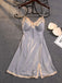 30er Satin-Nachthemd mit Spitze und Besatz