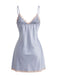 30er Satin-Nachthemd mit Spitze und Besatz