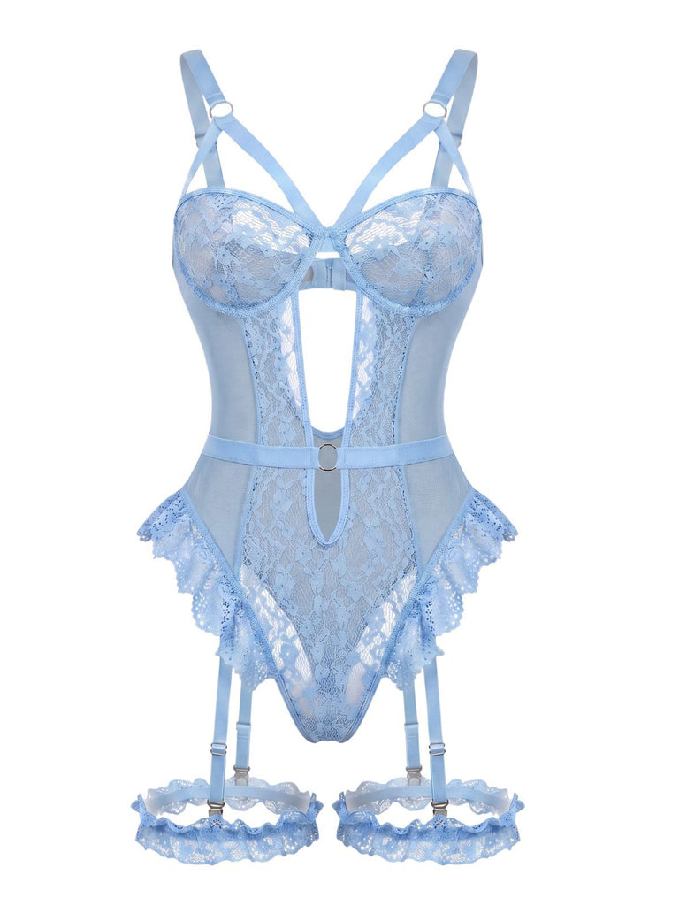 50er Body mit Cut-out und Spitze