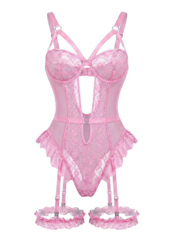 50er Body mit Cut-out und Spitze