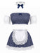 50er Trägerloses Dessous-Set mit Gingham und Spitze
