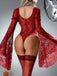 Roter 60er Spitzen-Korsettbody
