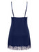 [Übergröße] 50er Nachtkleid mit Spitzen-Mesh und Schleife