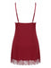 [Übergröße] 50er Nachtkleid mit Spitzen-Mesh und Schleife