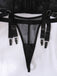 50er Dessous-Set mit transparenter Spitze und Strumpfhalter-Chemise