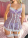 30er Nachtkleid & Strümpfe-Set mit Spitze und Schleife