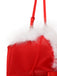 Rotes 60er Weihnachts-Dessous-Set mit Kunstfellbesatz und Schleifen