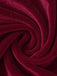 Weinrotes 30er Midi-Samtnachtkleid mit V-Ausschnitt und Trägern