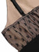 Schwarz 1950er Heart Dots Mesh Bow Nightgown