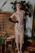Rosa 1920er Pailletten Fransen Kleid