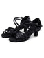 Latin-Dance-Heels mit Veloursleder und Schnalle