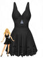 1930er Uni Twist Front Cut-Out Einteilig Badekleid