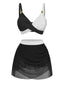 [Vorverkauf] 1950er Kreuzrücken Gerafft Netz Bikini Set
