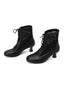 Vintage Blumen Spitze Niedrige Absätze Stiefel