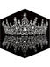 Silbernes Vintage Kronen-Haarband mit Strass