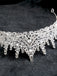 Silbernes Vintage Kronen-Haarband mit Strass