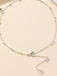 Silbere Halskette mit Schmetterling und Dainty