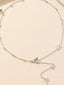 Silbere Halskette mit Schmetterling und Dainty
