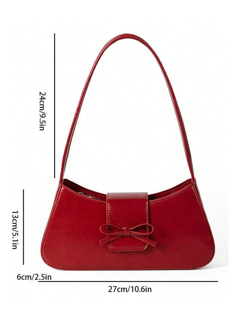 Vintage Leder Bogen Baguette Tasche