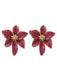 Vintage Emaille Lilie Blume Zucht Ohrringe