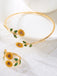 Vintage Armband mit Blumen und Ring
