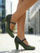 Vintage Pumps mit Spitz und Blockabsatz