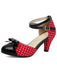 Vintage Pumps mit Polka-Dots und Schleife