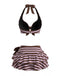50er Bikini-Set mit Neckholder und Rüschen