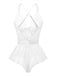 1970er Slip Blumen Spitze Bogen Nachthemd