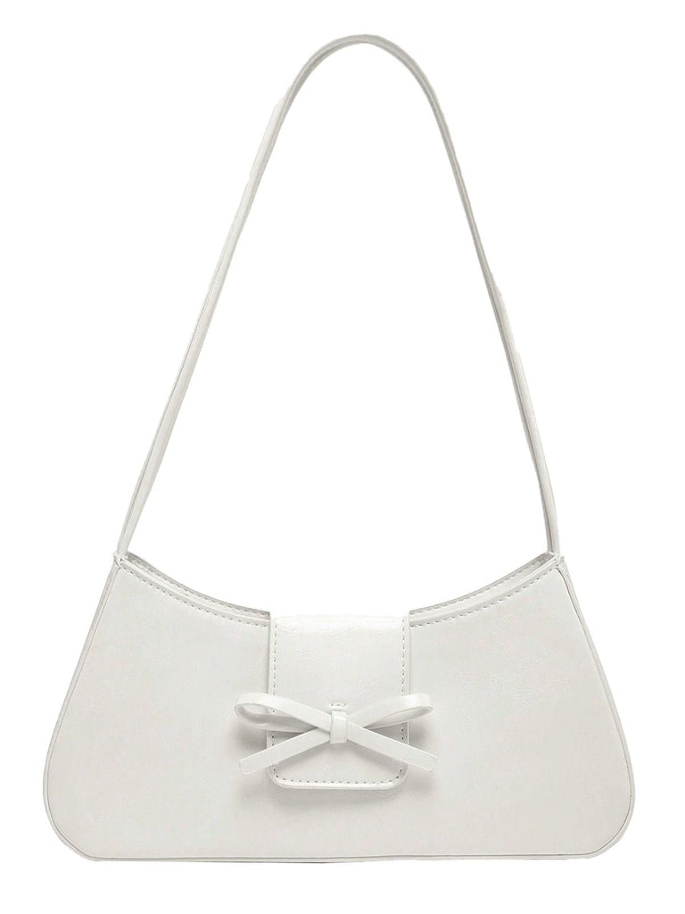 Vintage Leder Bogen Baguette Tasche