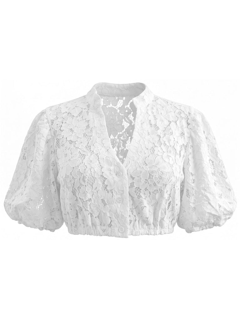 Dunkelblaues 50er Jacquard-Kleid mit Samt und Spitze