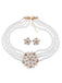 Halsketten- & Ohrring-Set mit Blumen und Mehrlagig
