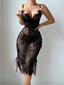 60er transparentes Spitzen-Nachthemd im Korsett-Look