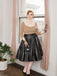 KHAKIFARBENES STRICKLEDER PATCHWORK KLEID