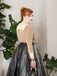 KHAKIFARBENES STRICKLEDER PATCHWORK KLEID